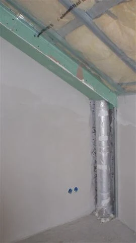 Kanał rekuperacji będzie docelowo zabudowany płytą gk