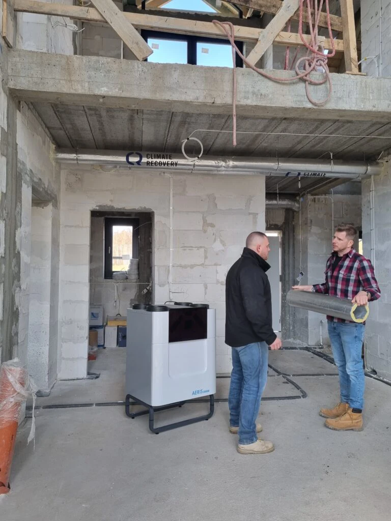 Rekuperator AERISnext 600 w domu na Mazurach