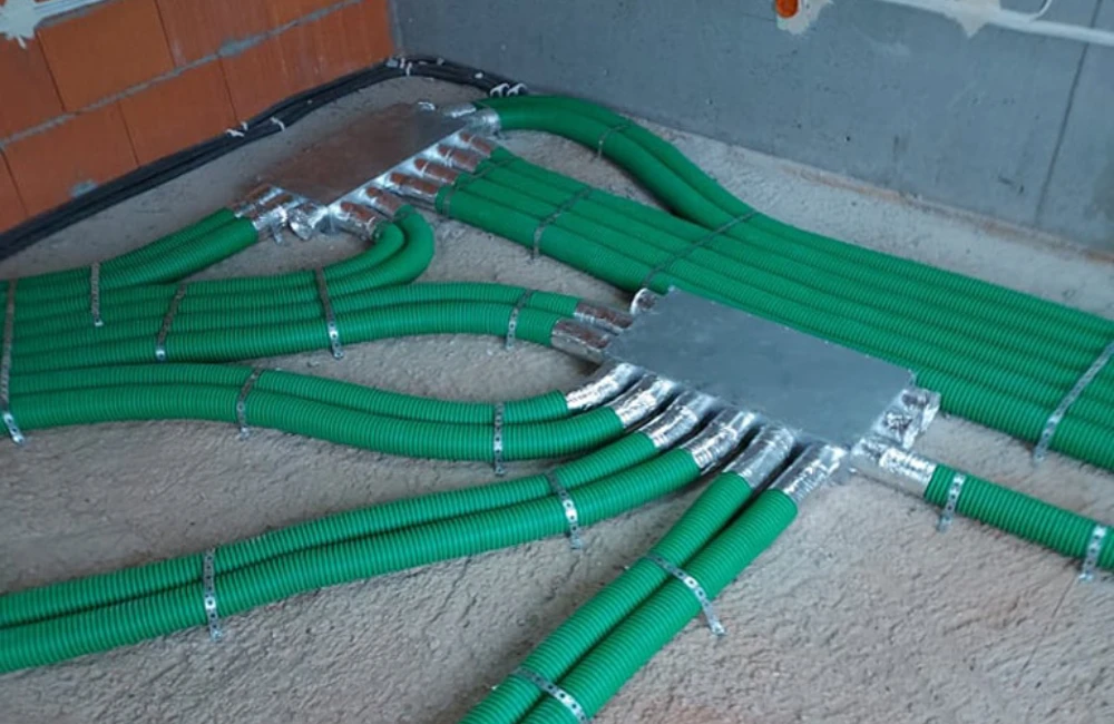 Instalacja rekuperacji z kanałów pe